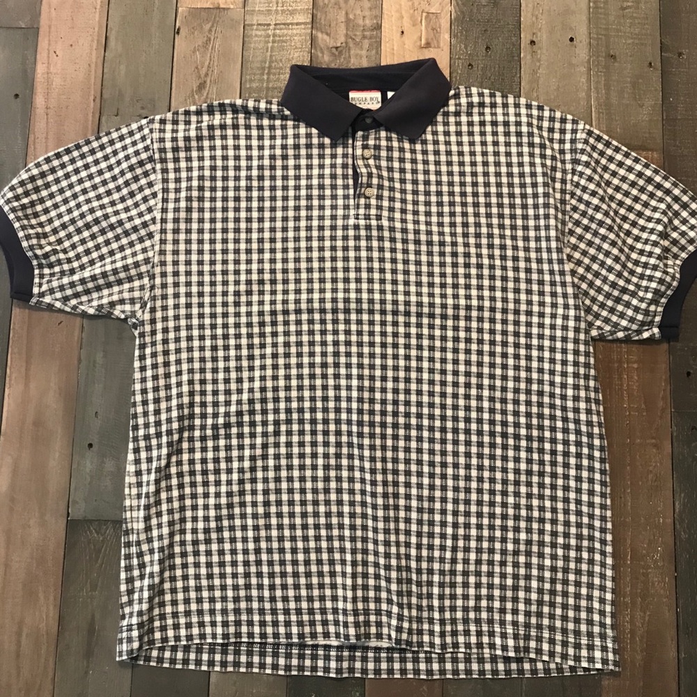 Vintage Mens Bugle Boy collard shirt